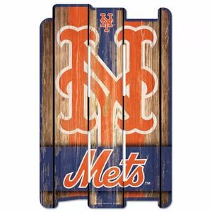 MLB Mets Fence Sign 11" x 17" Retro Wall Distressed Logo New York New